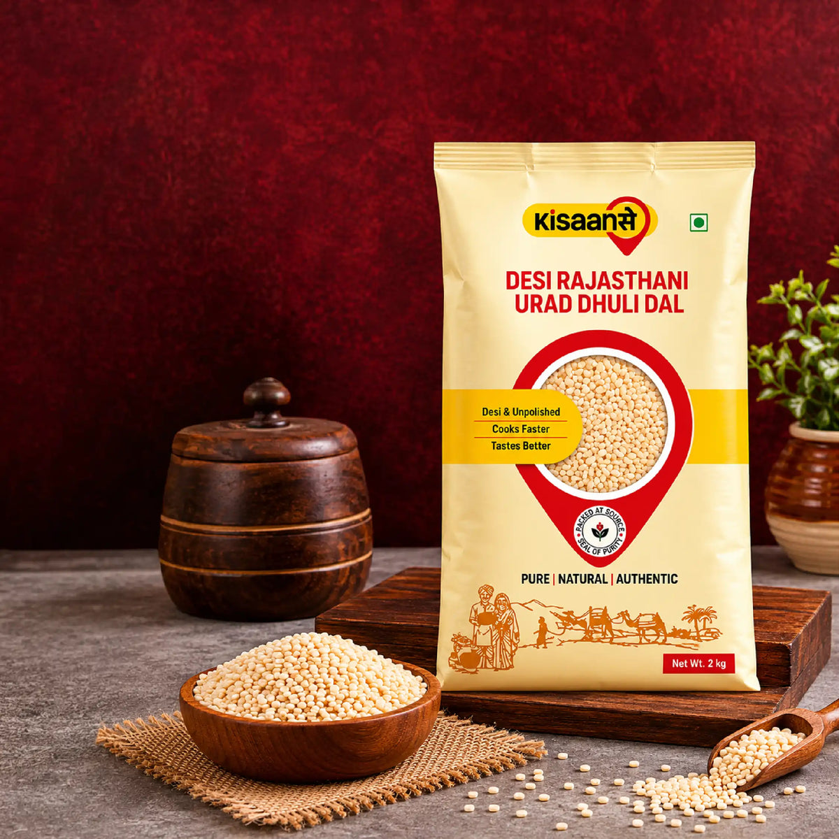 Desi Rajasthani Urad Dhuli Dal
