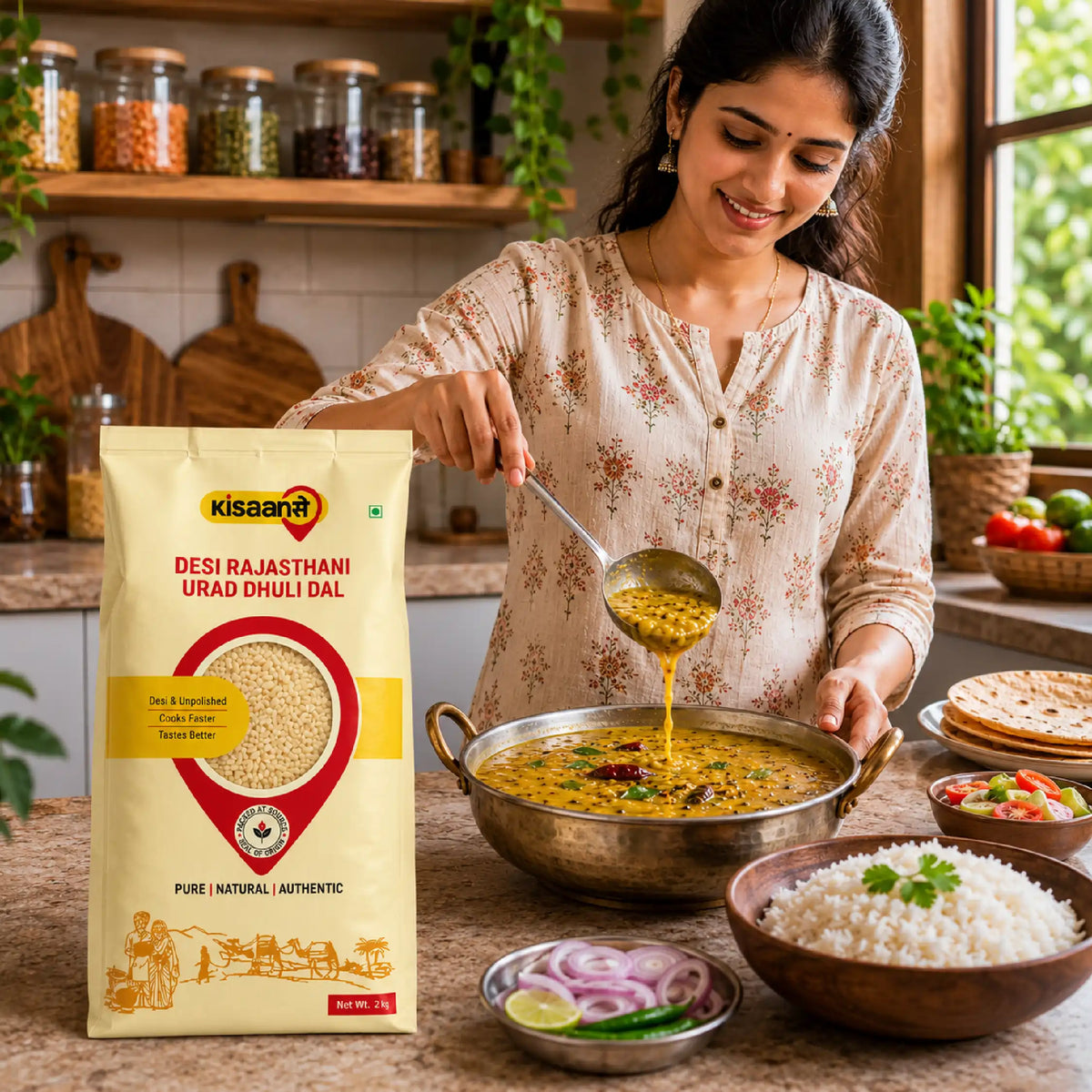 Desi Rajasthani Urad Dhuli Dal