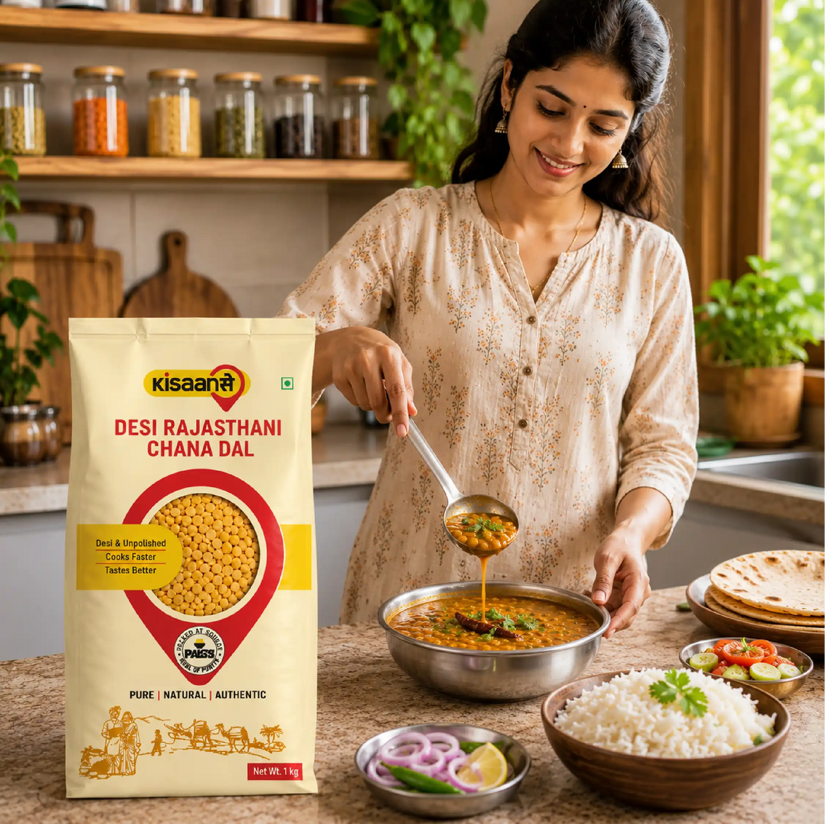 Desi Rajasthani Chana Dal