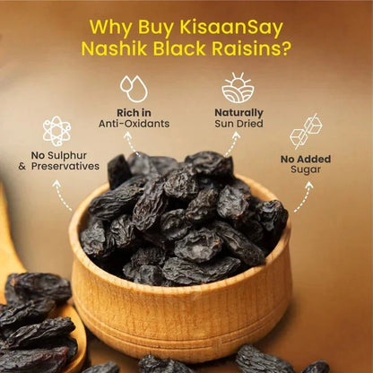 Dry Fruit Combo | Mamra 250g | Walnut 250g | Black Raisins 250g - KisaanSay