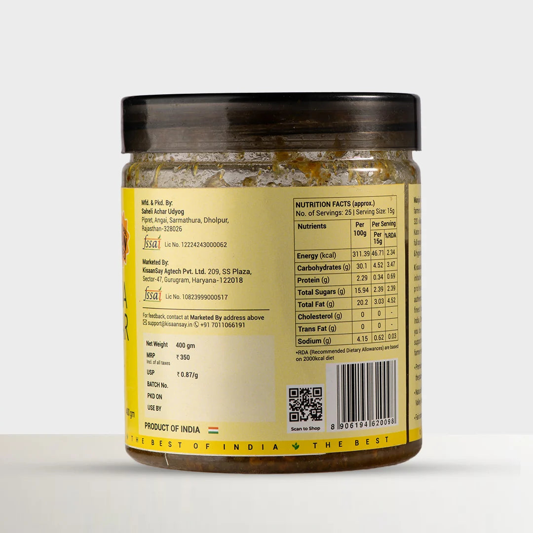 Rajasthani Khatta Meetha Nimbu Achaar